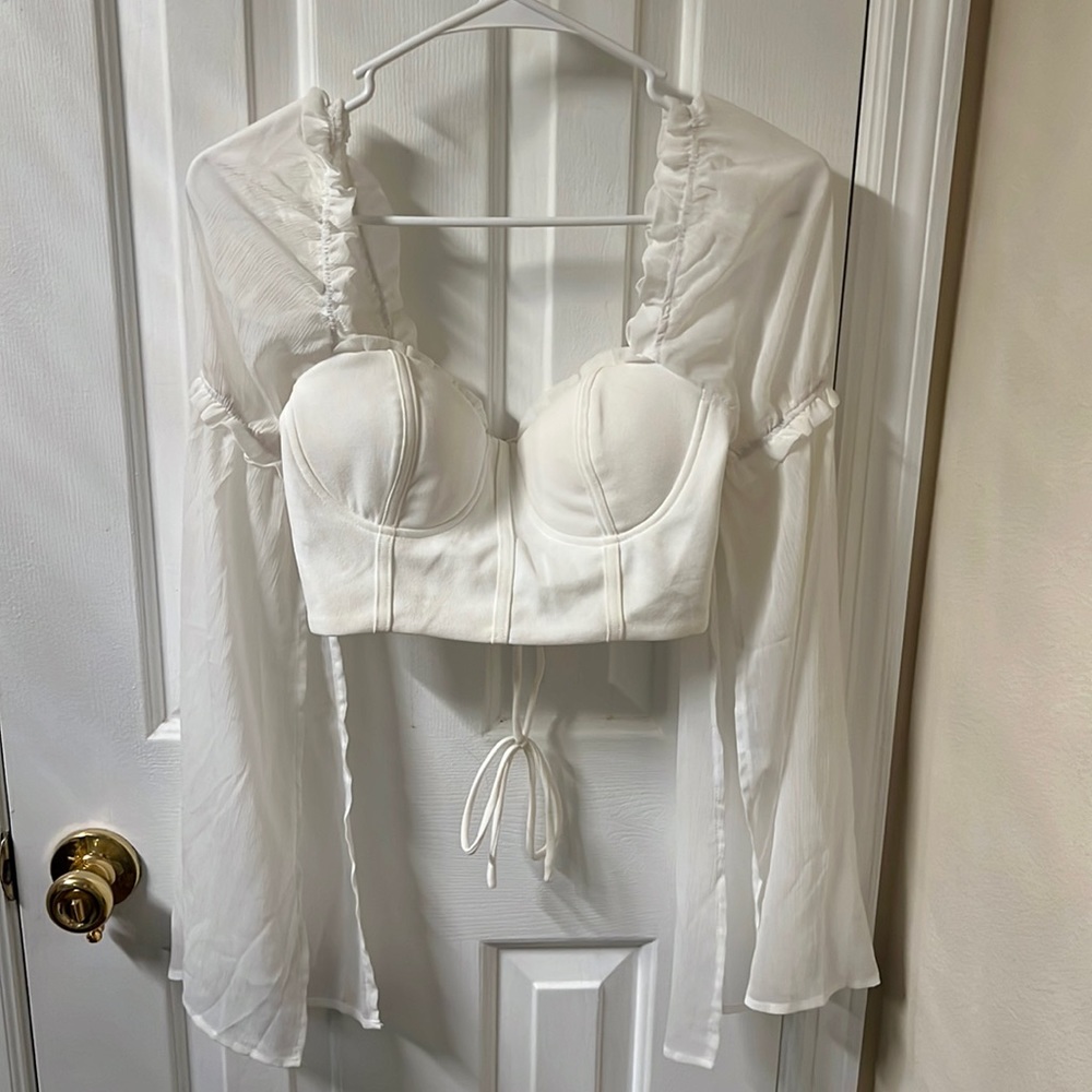 Flowy white top